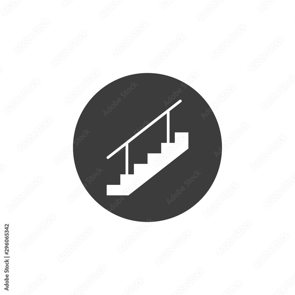 Stairs, stairwell, up icon. Vector illustration, flat design. Stairs, stairwell, up icon. Vector illustration, flat design.