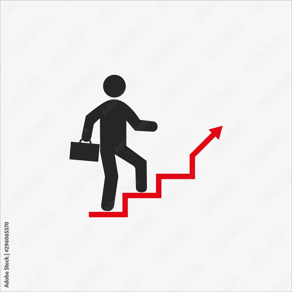 Stairs, Career ladder icon. Vector illustration, flat design. Stairs, Career ladder icon. Vector illustration, flat design.
