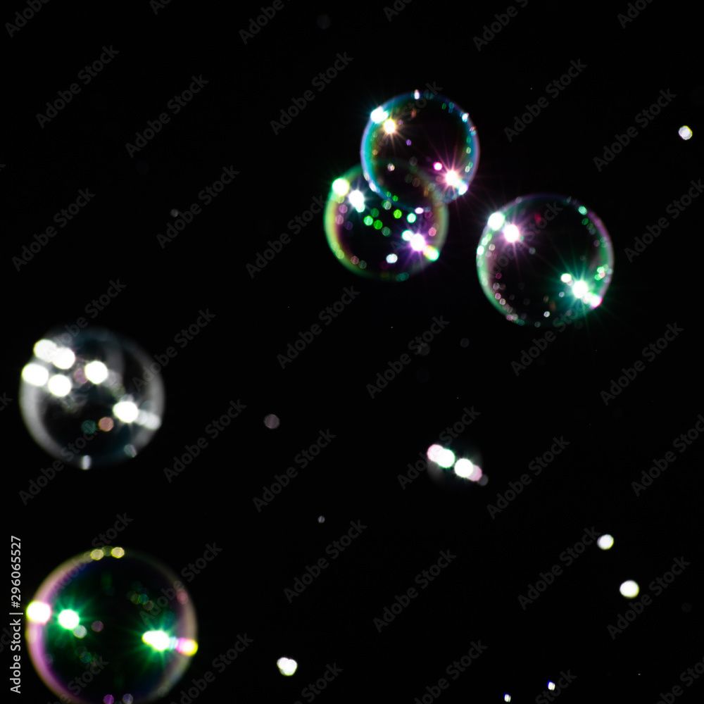Blurred square background with soap bubbles Blurred square background with soap bubbles