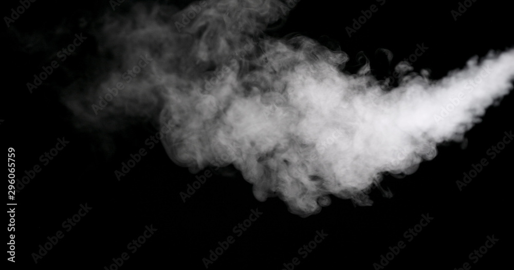 White vapour spray steam from air saturator White vapour spray steam from air saturator