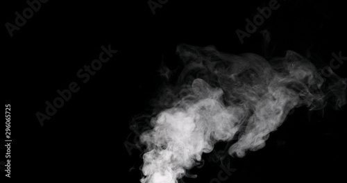 White vapour spray steam cloud isolated on black background © mputsylo