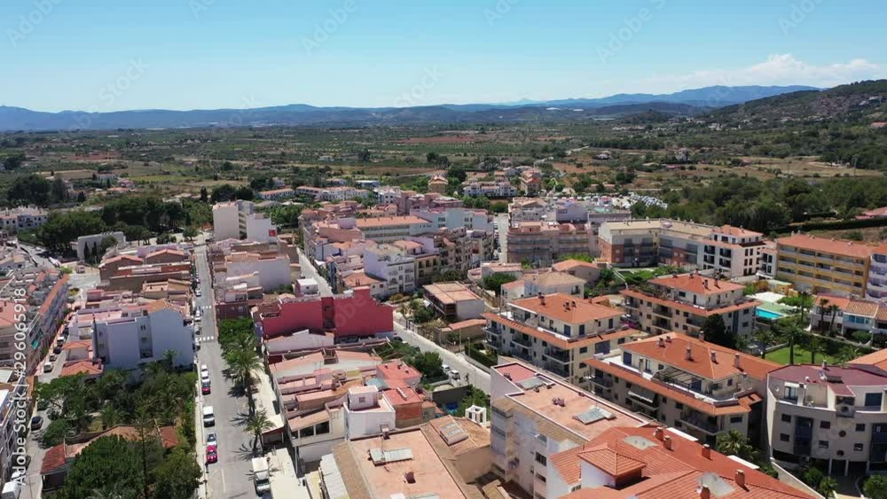 Aerial video from drone of Alcossebre town, Spain Aerial video from drone of Alcossebre town, Spain