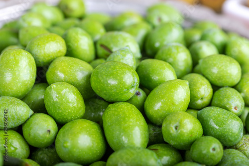 Fresh green olives / raw olives © ozgur