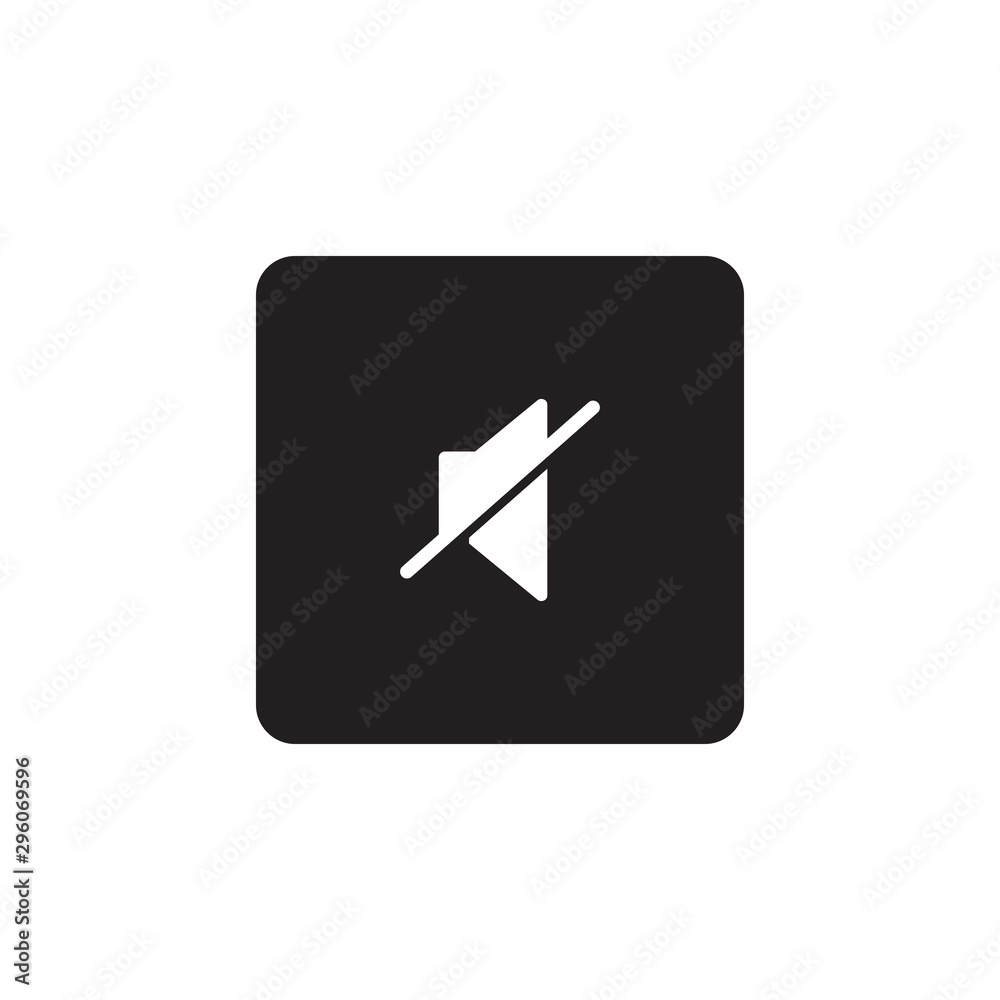 Mute speaker icon symbol vector Mute speaker icon symbol vector