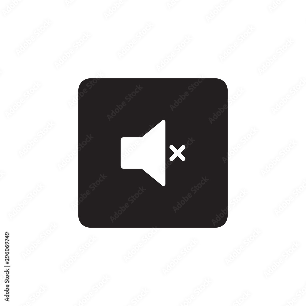 Mute speaker icon symbol vector Mute speaker icon symbol vector