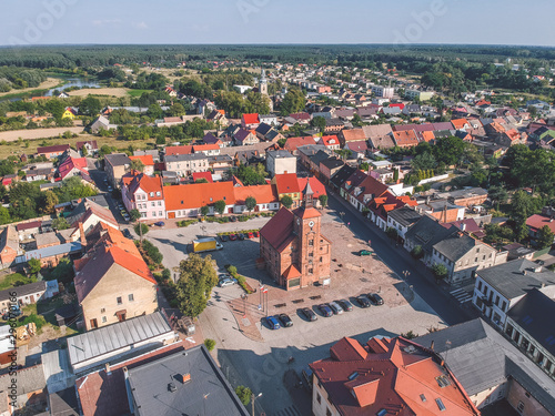 Obraz na płótnie Market square in Obrzyczko, Wielkopolska, Poland. w salonie
