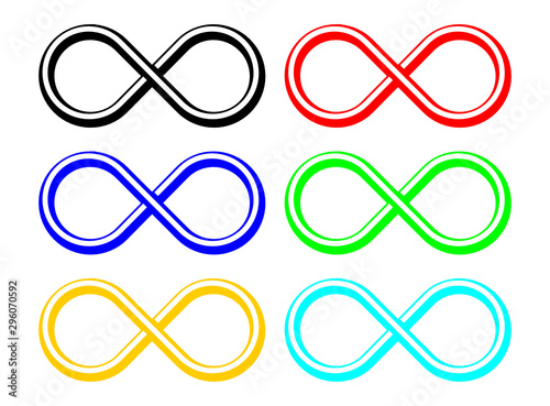 Set Infinite Loop Icon is on a white background.abstract.logo
