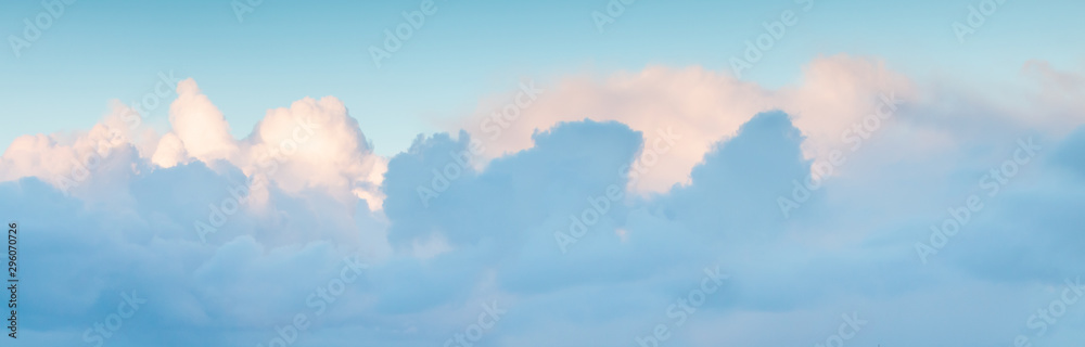 Wide panoramic blue sky background photo Wide panoramic blue sky background photo