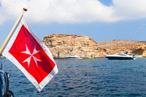 The merchant flag of Malta photo