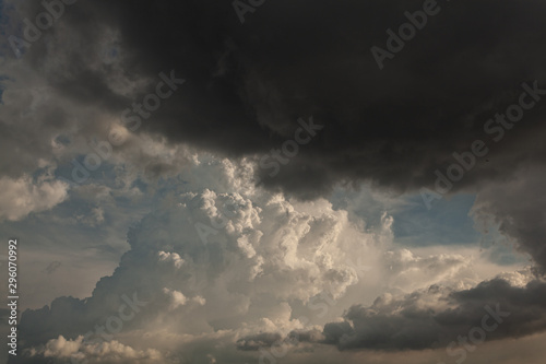 fluffy clouds in the sky