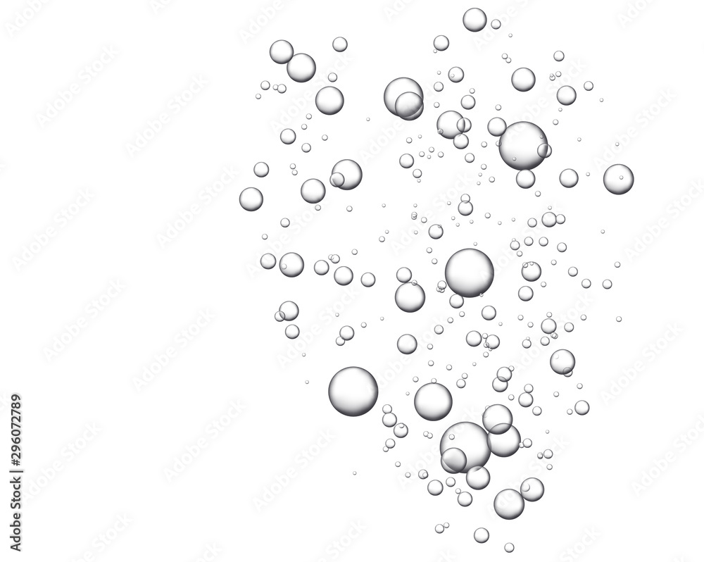 Vector fizzy drink isolated on white background. The texture of the air  bubbles. Soda. Circles are going up Stock Vector | Adobe Stock