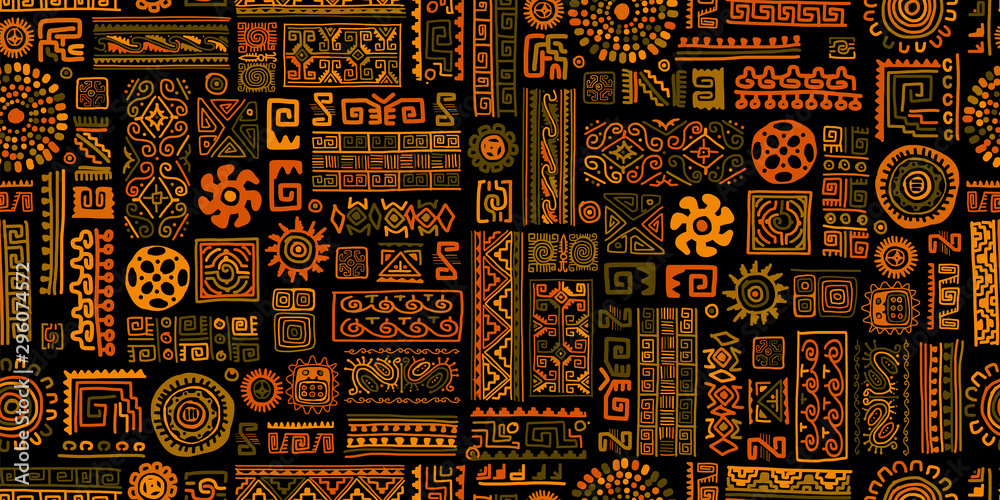 Ethnic handmade ornament, seamless pattern <span>plik: #296074572 | autor: Kudryashka</span>