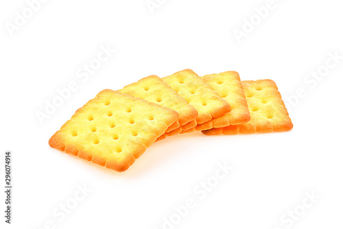 Crackers sheet on white background