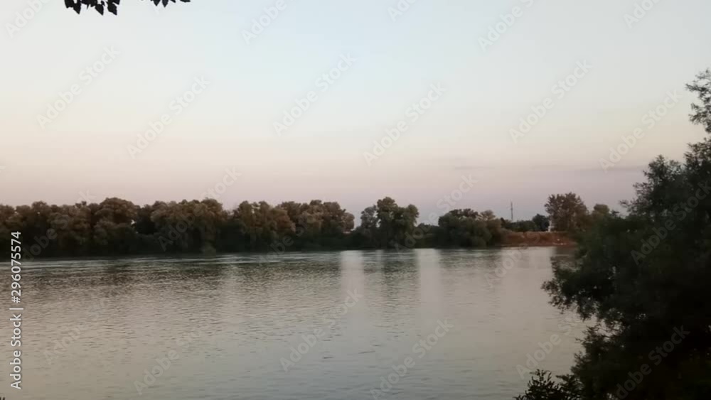 sunset on the lake