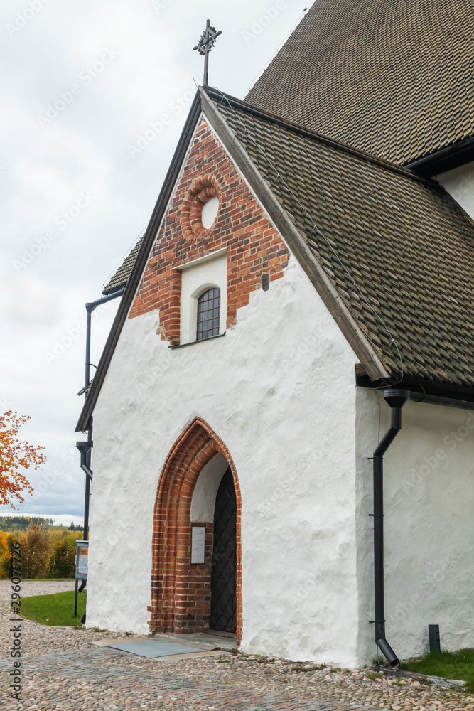 Beautiful view of Porvoo Cathedral at autumn. Beautiful view of Porvoo Cathedral at autumn.