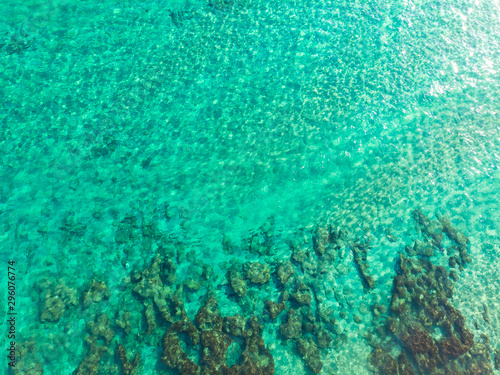 Top view of the beautiful sea off the coast of Protaras, Cyprus