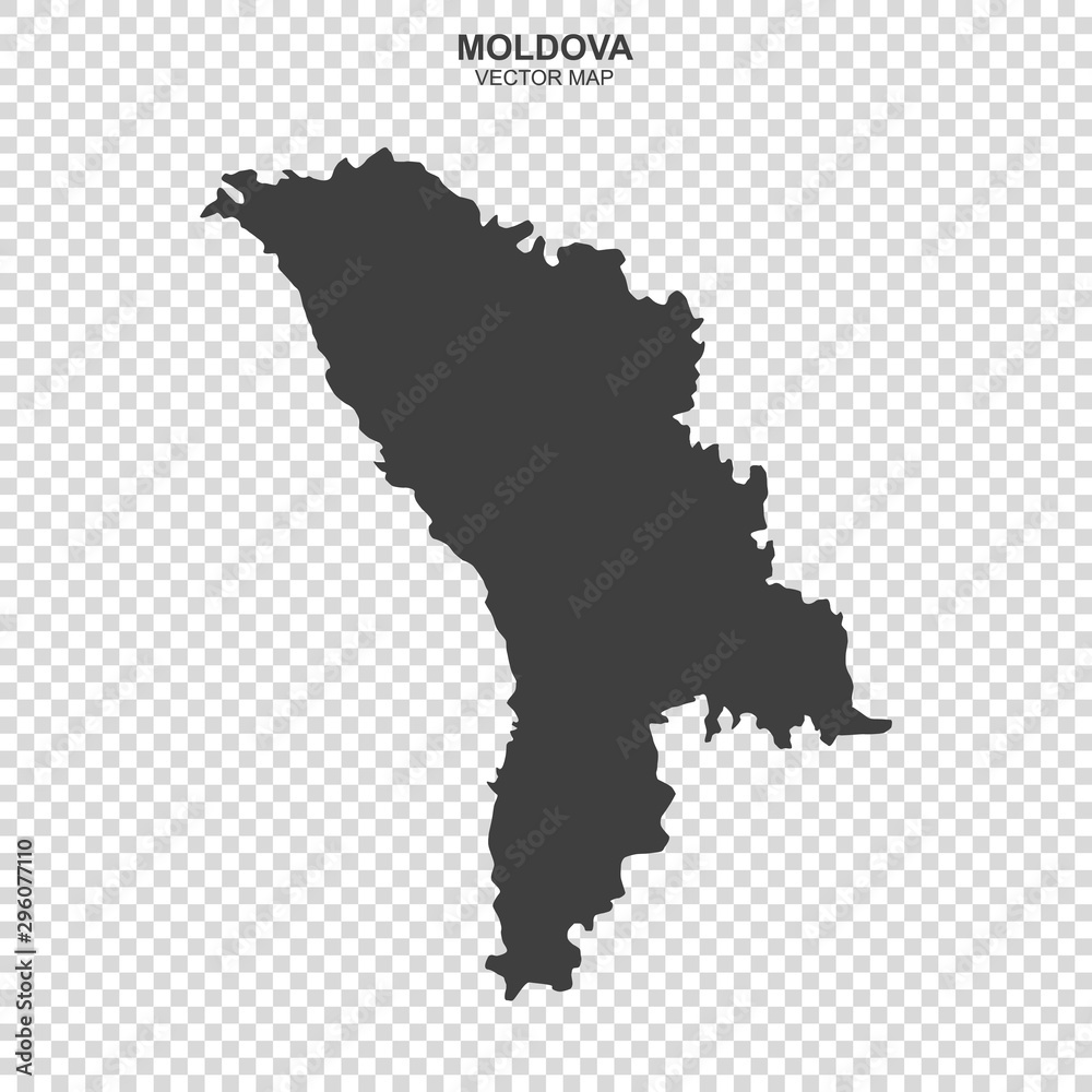 political map of Moldova isolated on transparent background