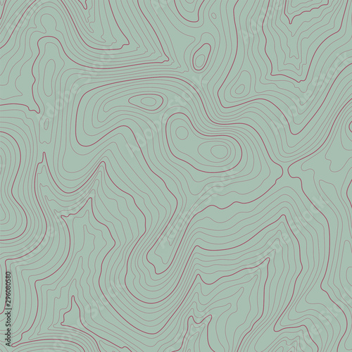 Topographic line contour map background, geographic grid map