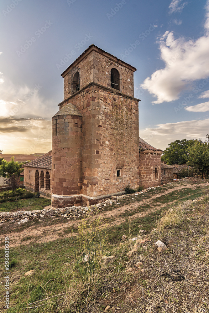 Church of the Exaltation of the Cross. 13th century in Francos (Province of Segovia, region of Ayllón, Spain) Church of the Exaltation of the Cross. 13th century in Francos (Province of Segovia, region of Ayllón, Spain)