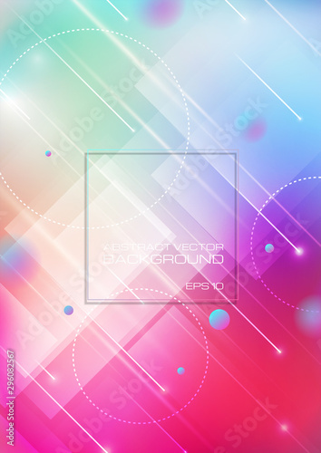 Abstract geometric shapes on colorful background