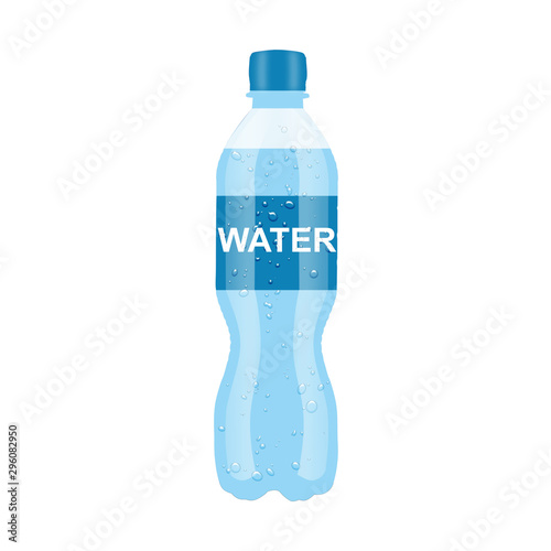 small plastic bottle with water