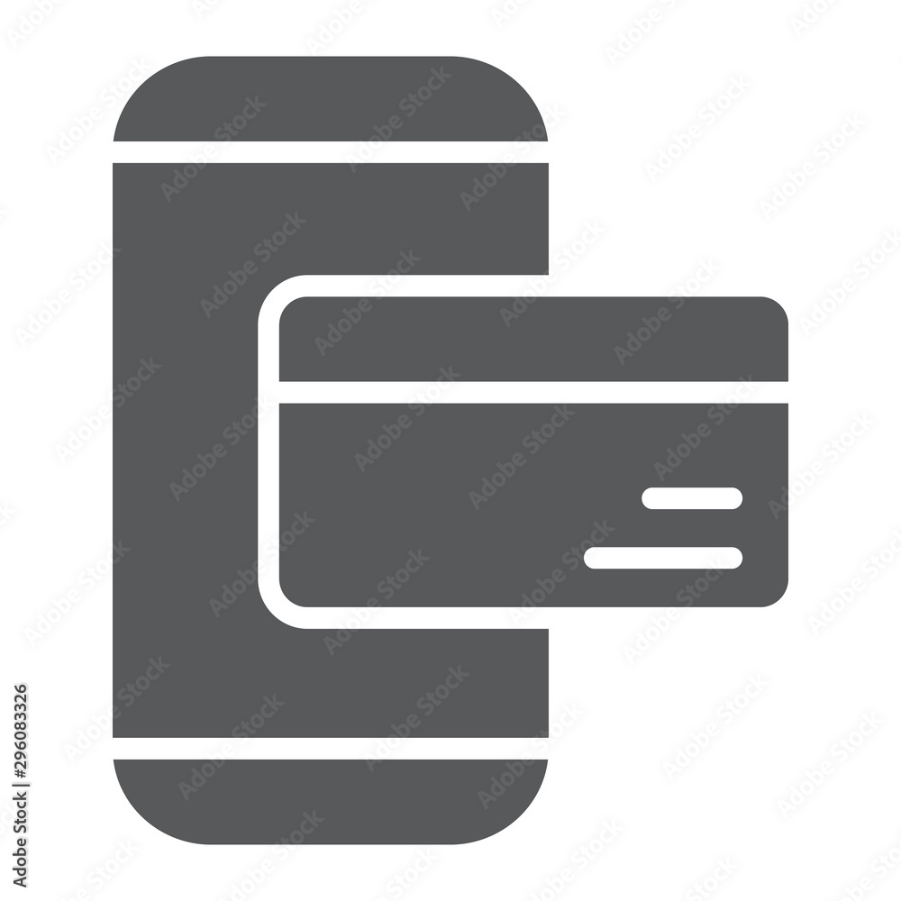 Phone payment glyph icon, technology and money, mobile payment sign, vector graphics, a solid pattern on a white background. Phone payment glyph icon, technology and money, mobile payment sign, vector graphics, a solid pattern on a white background.
