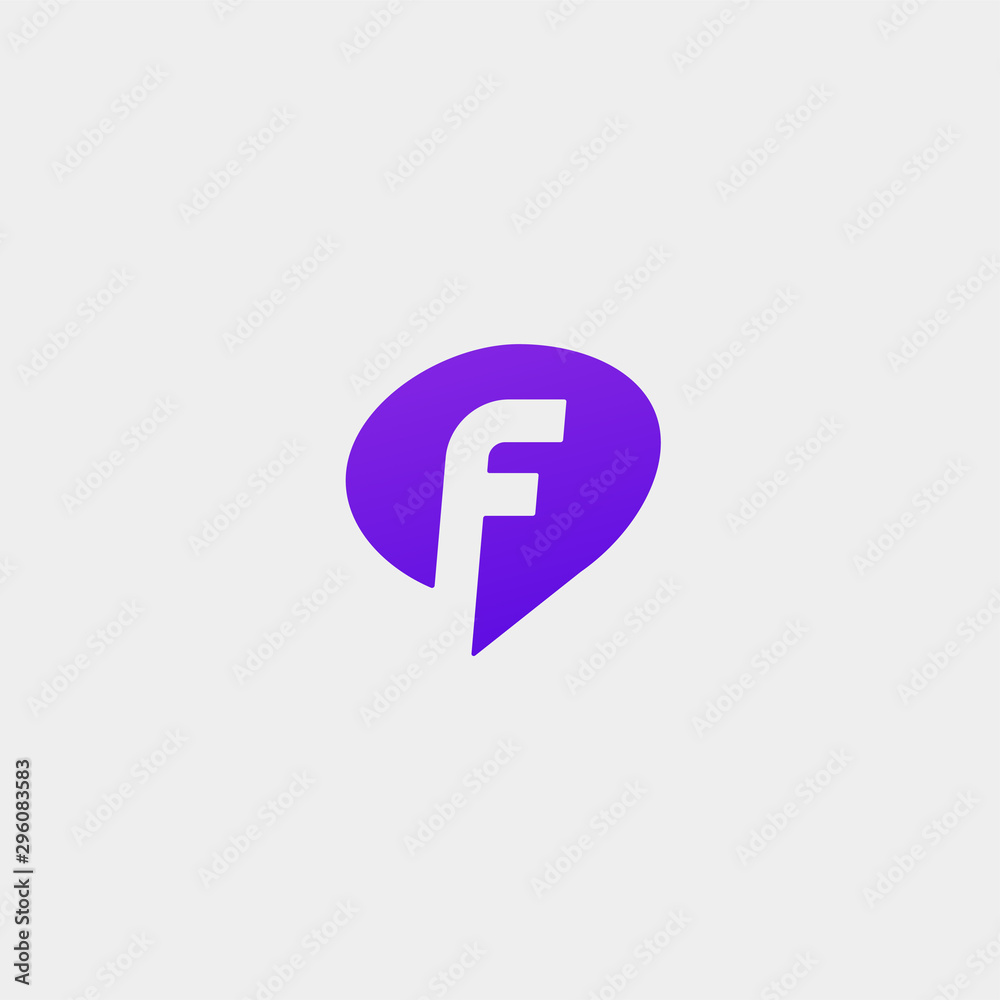 Letter F Chat Logo Template Vector Design Letter F Chat Logo Template Vector Design