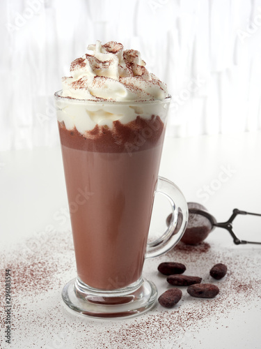 Homemade hot chocolate latte