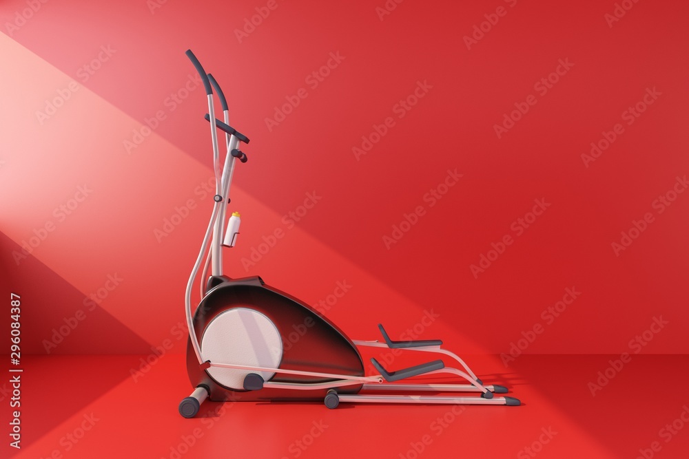 exercise bike against a wall