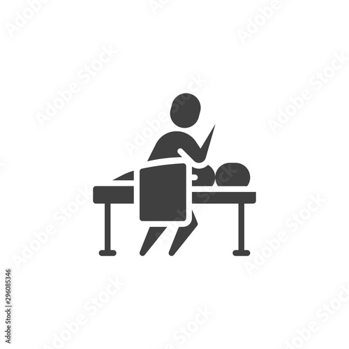 Spine massage vector icon. filled flat sign for mobile concept and web design. Back massage therapy glyph icon. Symbol, logo illustration. Vector graphics
