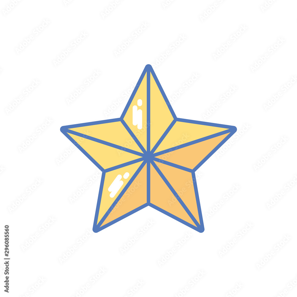 Obraz premium golden star on white background