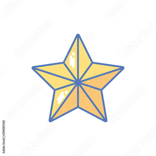 golden star on white background