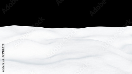 Isolated snow hills landscape. Winter snowdrift background. © Vitaly