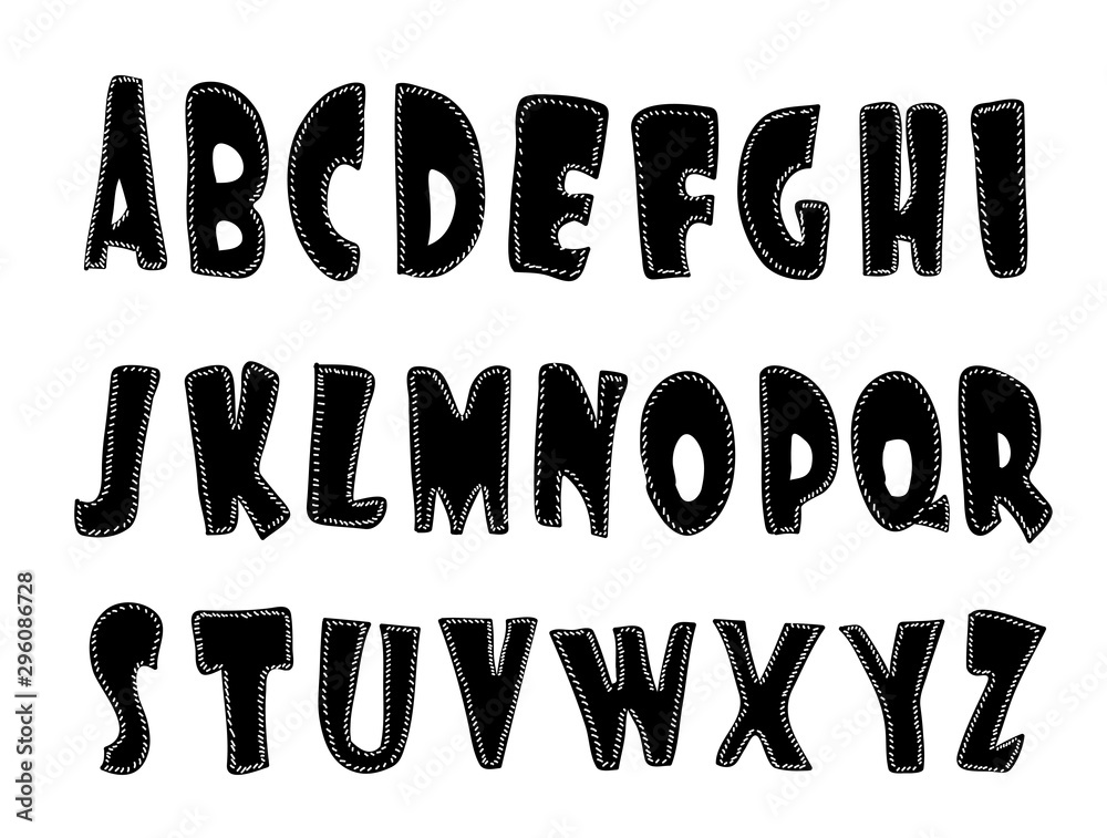 scandinavian alphabet for kids design. childish vector scandinavian alphabet for kids design. childish vector