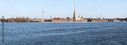 panorama of the Peter and Paul Fortress, Saint Petersburg, Russia