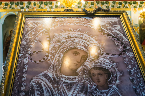 Dormition Day of Virgin Mary, August 15th in Arginia village in Kefalonia Greece. Holly snakes of Virgin Mary appear every year in Arginia, attracting large numbers of devout Christians photo