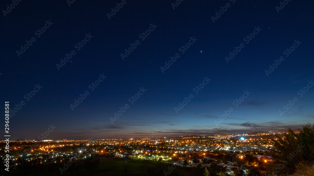 night view of the international countryside in Maspalomas