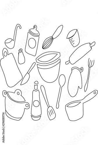 cooking set clipart illustration