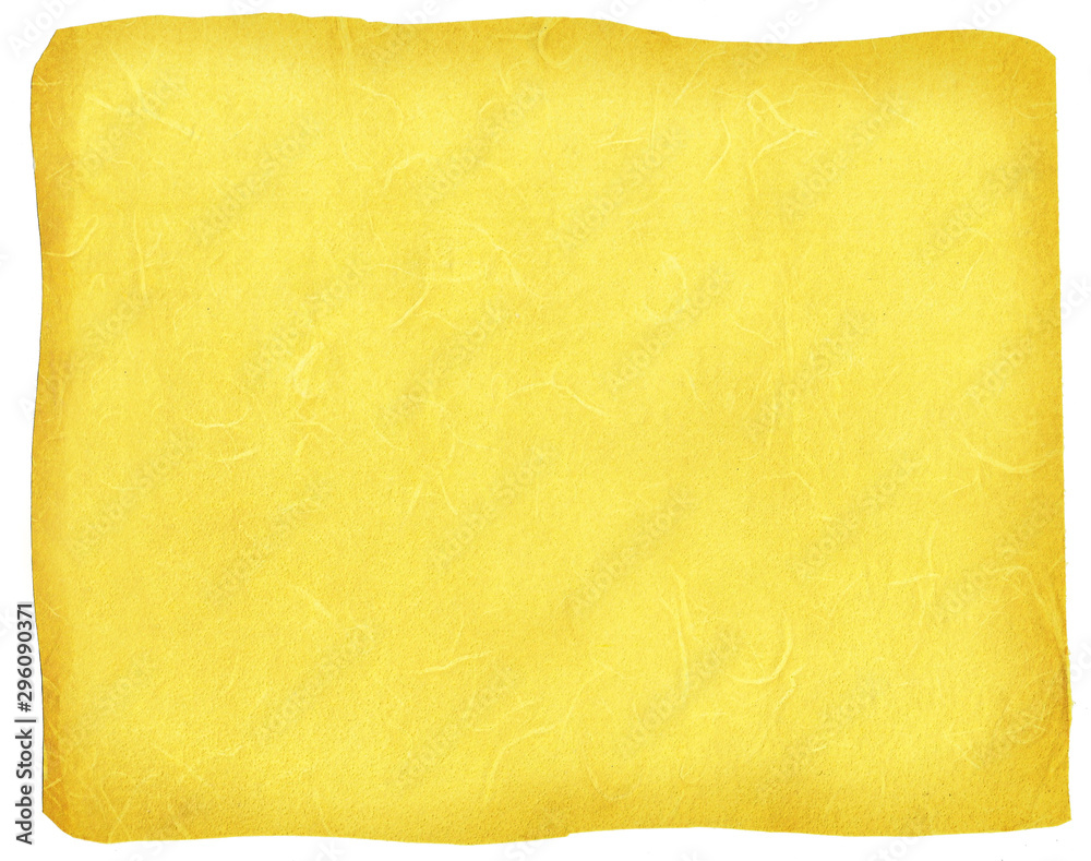 Obraz premium Yellow Korean traditional paper with rounded border
