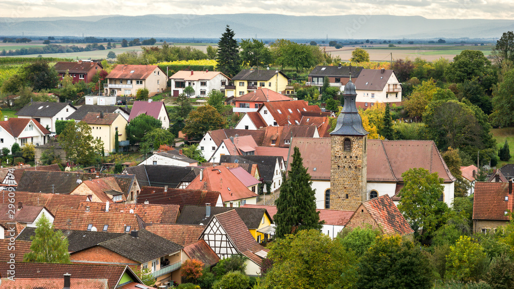 Dorf Pleisweiler an der Weinstrasse Pfalz