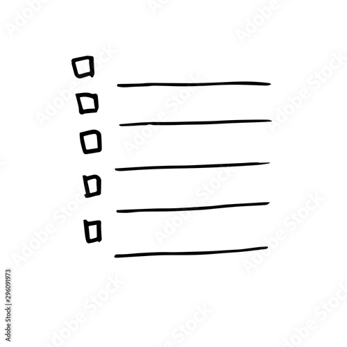 Hand drawn wish list illustration in childish style.