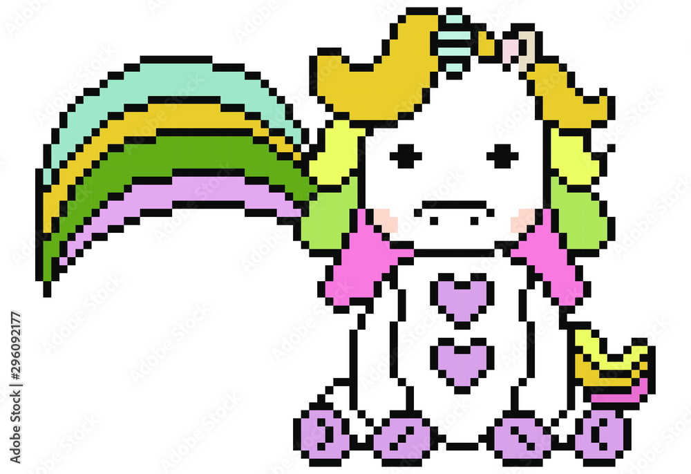 unicorn pixel art.