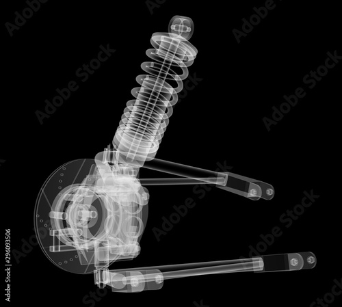 X-ray Car suspension and brake disk photo