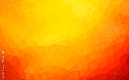 Modern dark orange abstract polygonal mosaic background. Geometric texture background in origami style. low poly style.