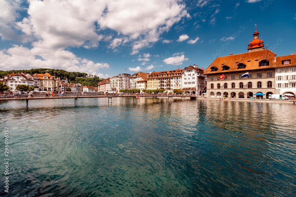 Obraz premium Summer panorama of Lucerne in Switzerland