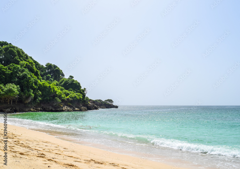 Beach of caribbean island cayo levantado