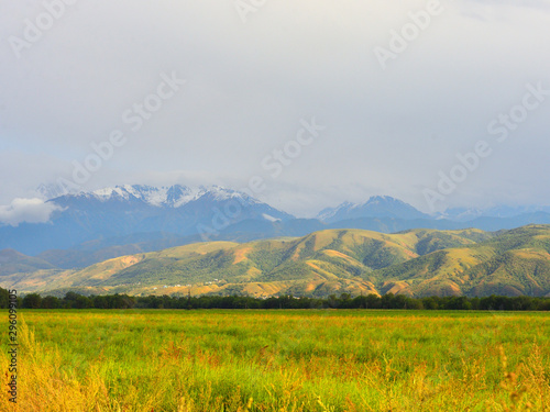 Almaty countryside view of mountains