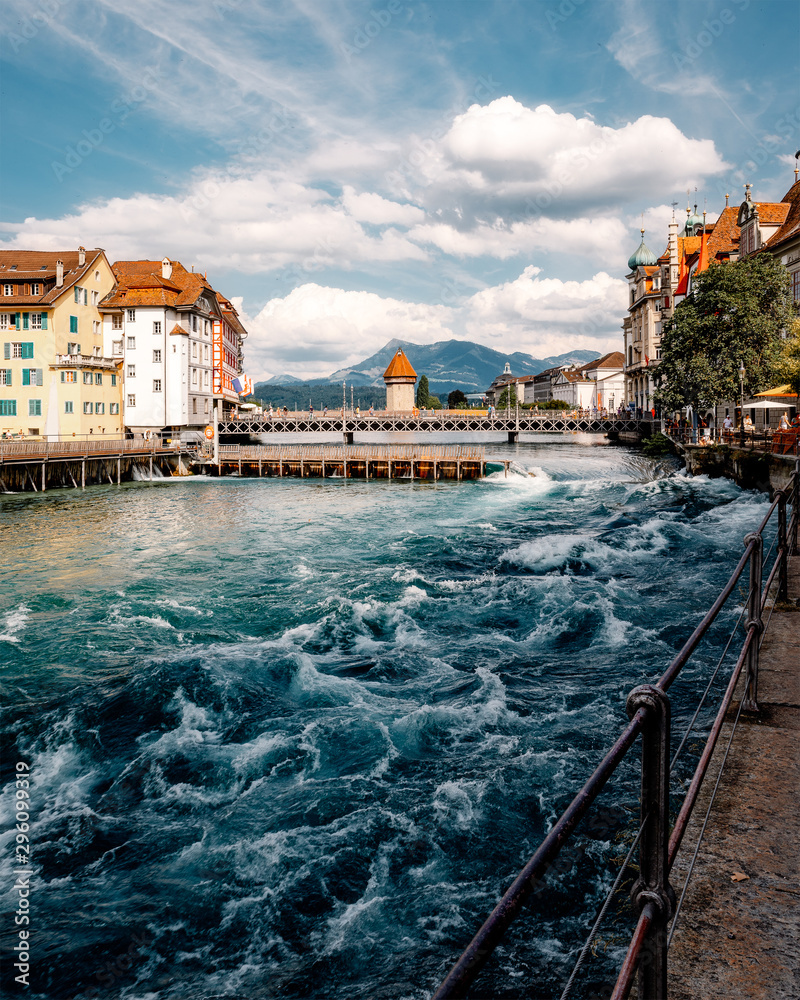 Summer panorama of Lucerne in Switzerland