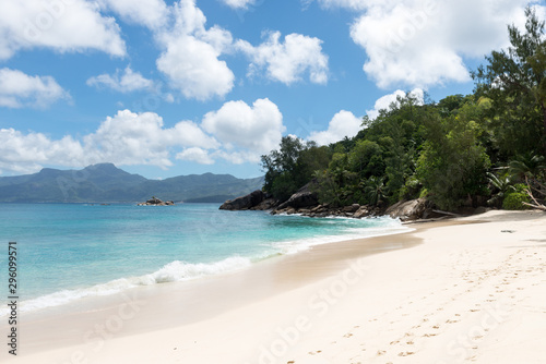 Fototapeta Naklejka Na Ścianę i Meble -  Anse Solei beach at the beautiful Seychelles.