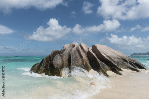 Beautiful rocks at the beaches of Seychelles.
